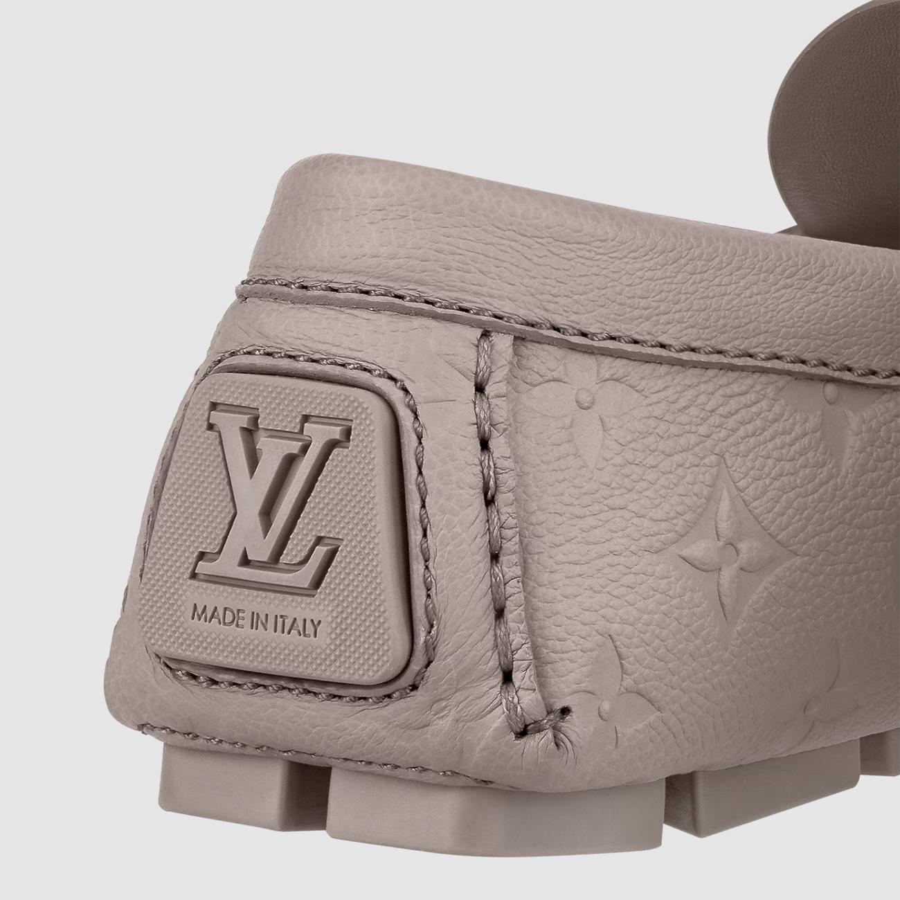 Giày Louis Vuitton Driver Mocassin Xám Taupe